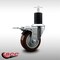 Service Caster 3.5'' SS Maroon Poly Swivel 1-3/4'' Expanding Stem Caster Total Lock Brake SCC-SSEXTTL20S3514-PPUB-MRN-134 - alternate 4